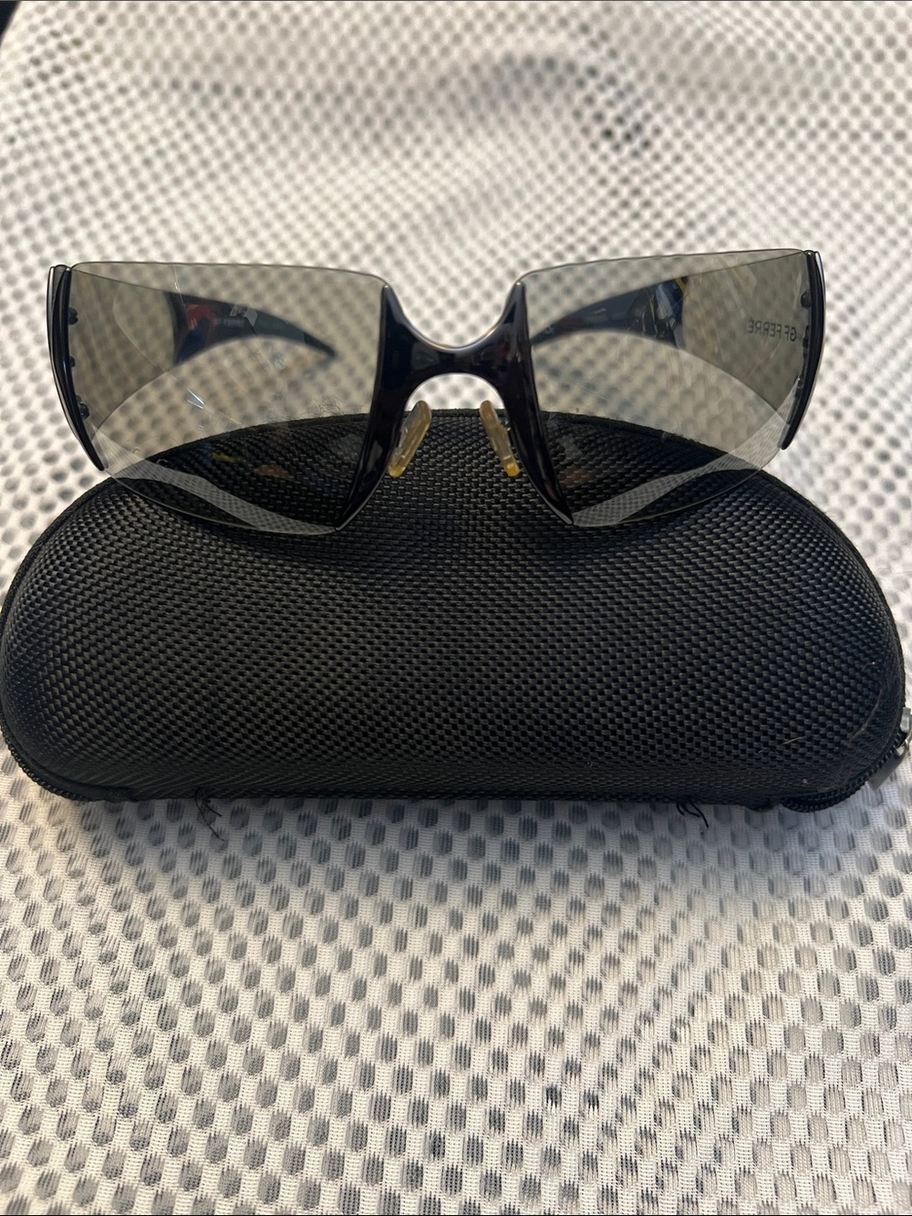 Vintage Y2K GIANFRANCO FERRE rimless made in Italy 🇮🇹 sunglasses 🕶️ SUPER RARE!!